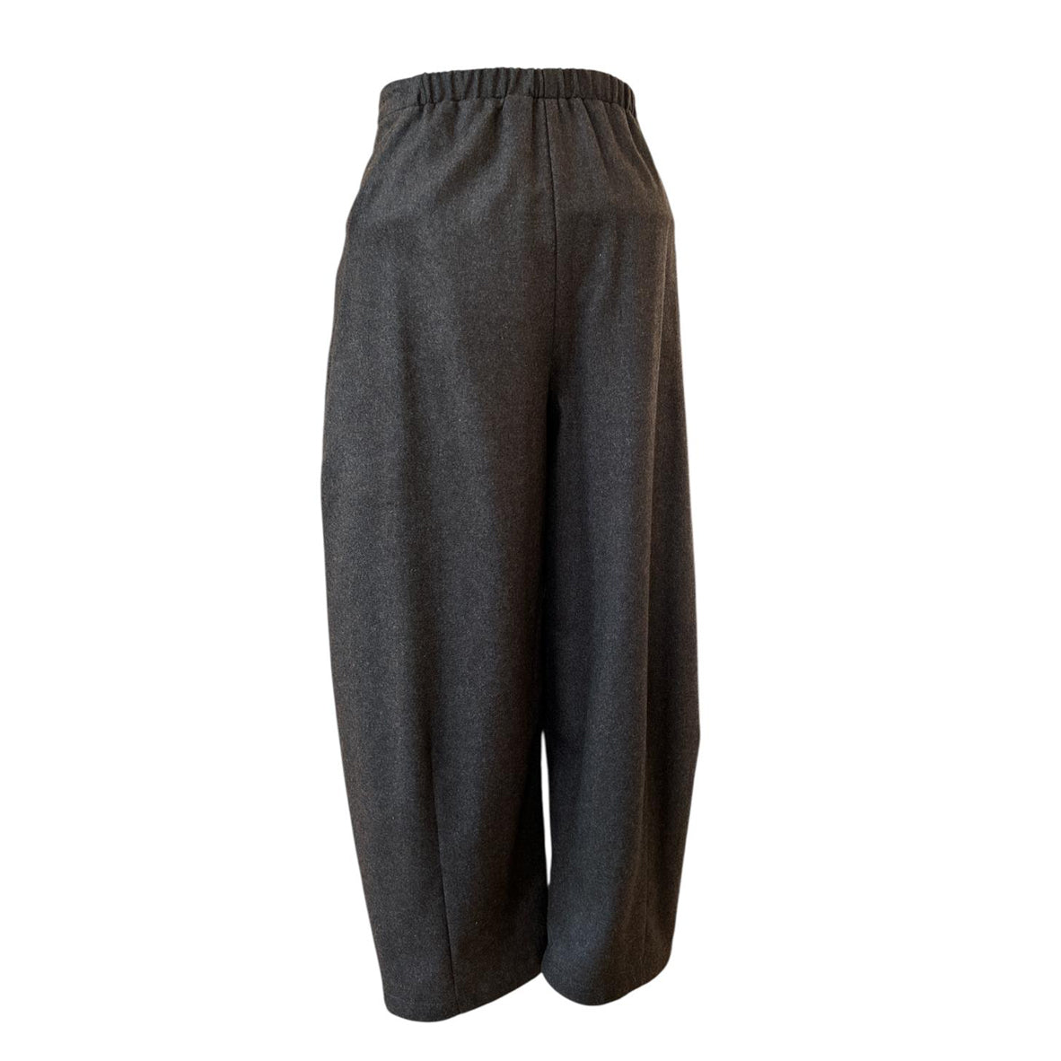 Back picture of Barrel Cut Pants Chocolate Neirami for women sold at Aqualta