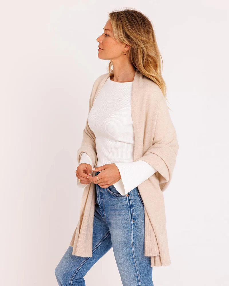 Cashmere Travel Wrap Oatmeal