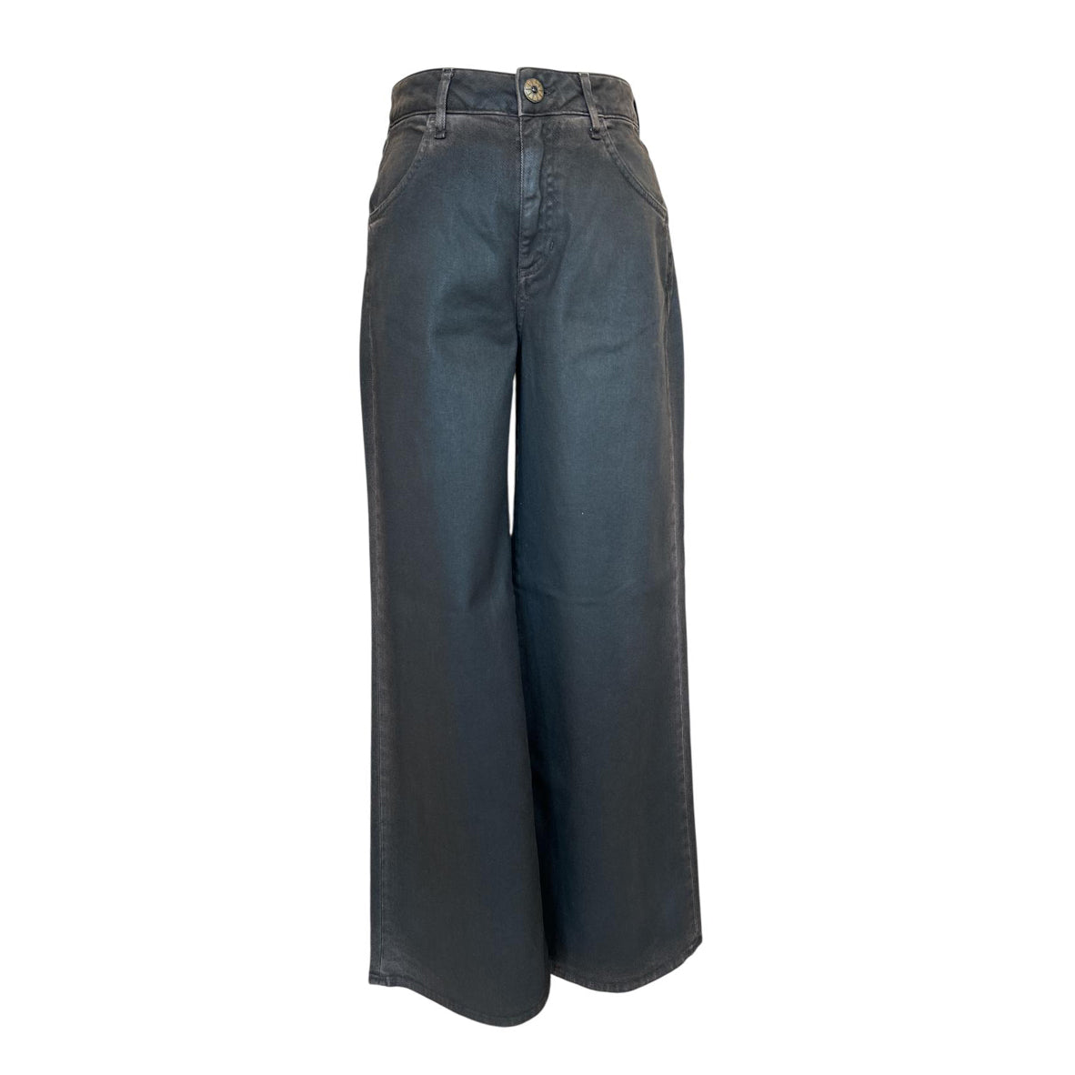 Front picture Coated finish Flare Brown Japan Denim high waist Shaft Jean for women sold at Aqualtawear