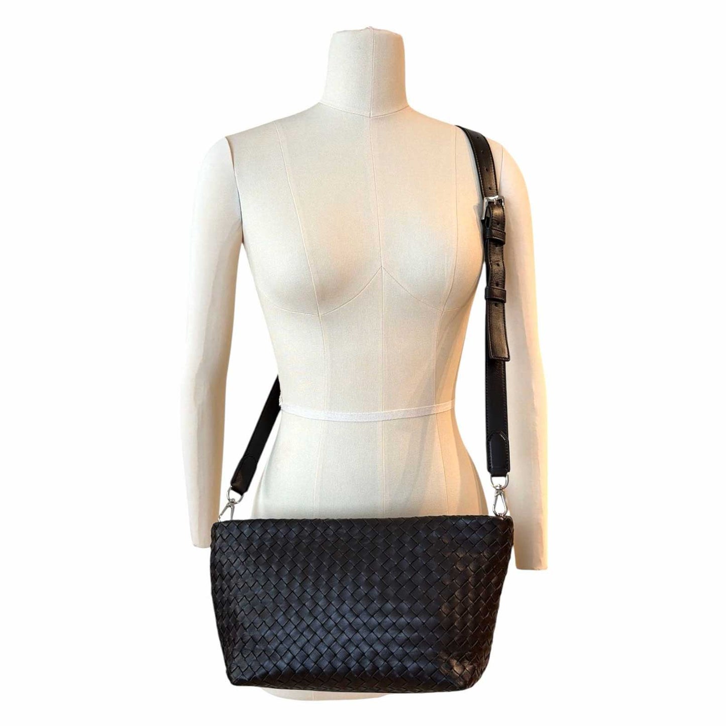 Crossbody intrecciato Brown Biagini sold at Aqualta 3