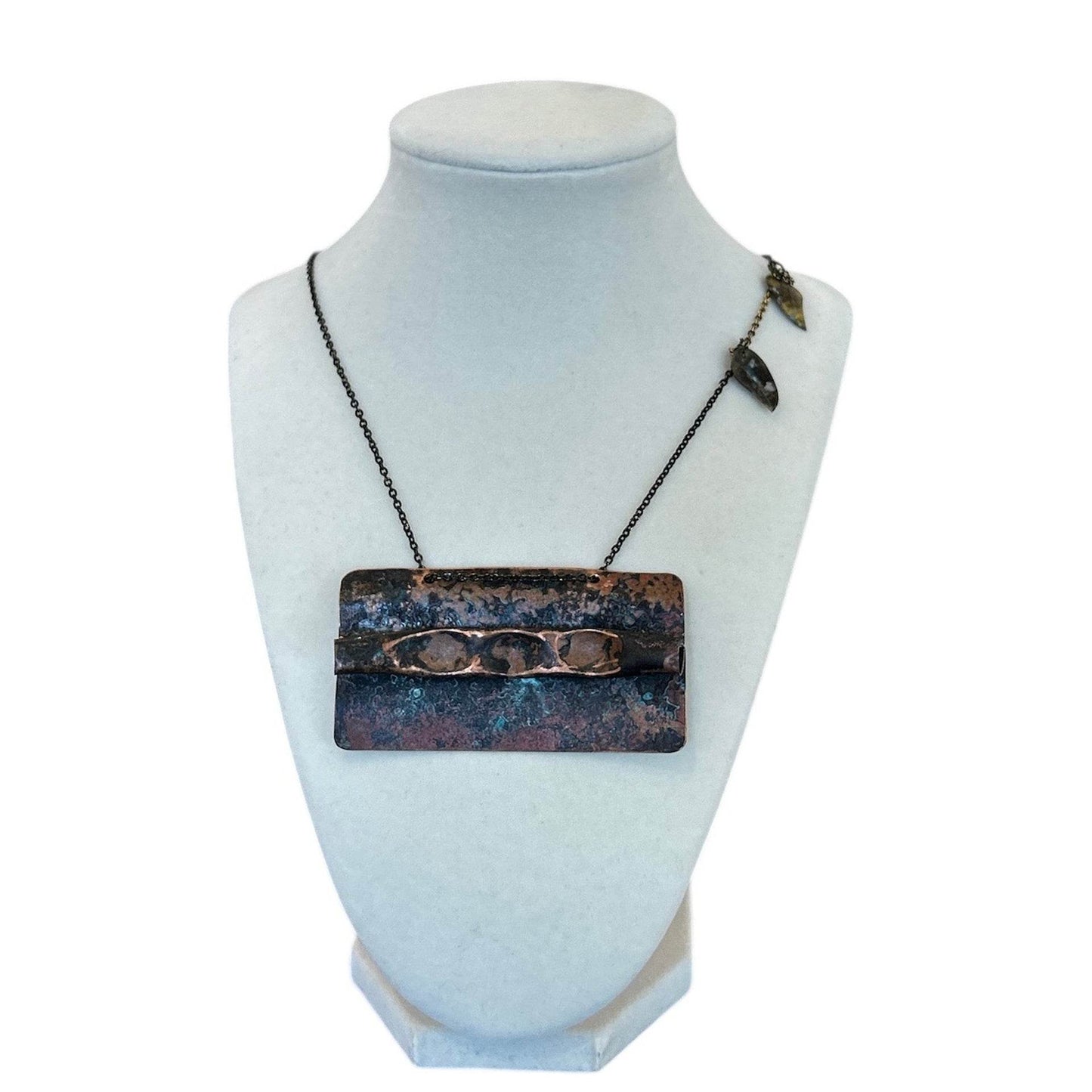 Distressed Metal copper Necklace - AQUALTA