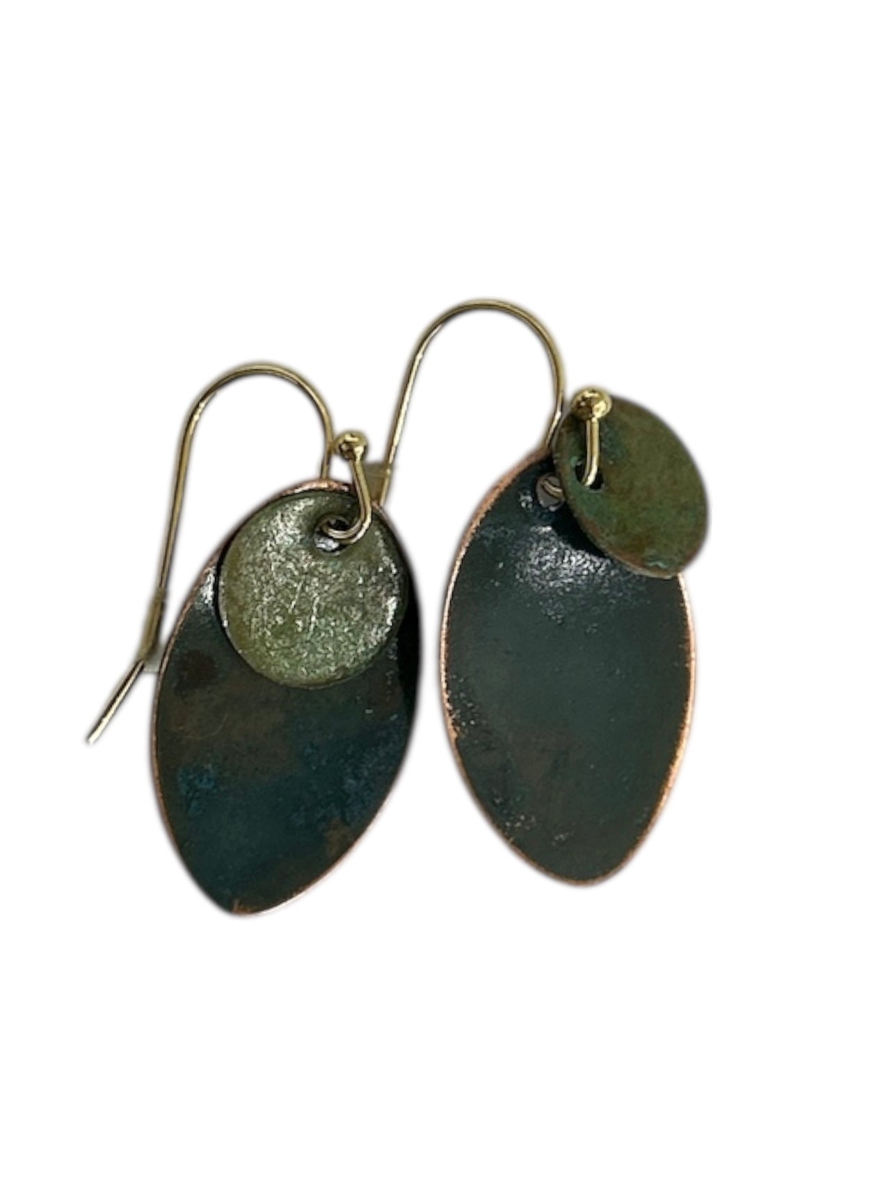 Earrings Geometric Brass & Copper Mini Ovali Hoiko Sold at Aqualta