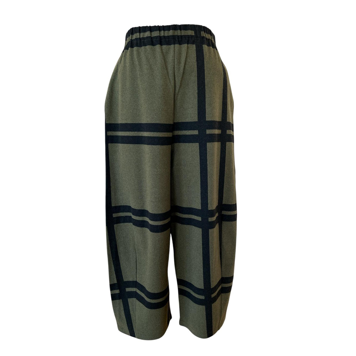 Back picture of our Easy Print Pants Maxi Checks Neirami for women sold at Aqualta