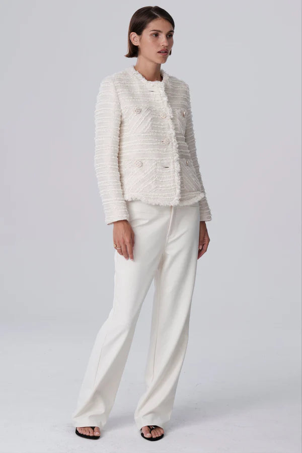 Women wearing our Short Jacket Florina Cream Sold at Aqualta
