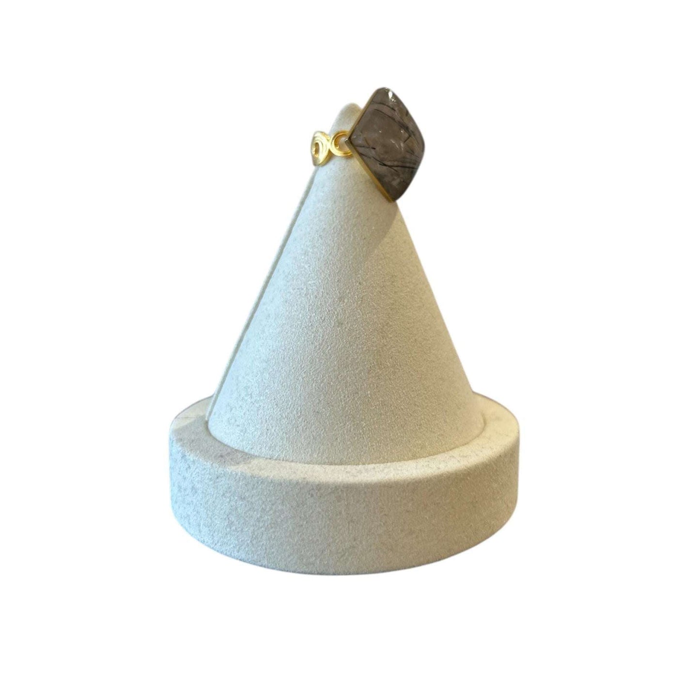 Labradorite square cut Cabochon & Vermeil Ring Paggy Goodman Sold at Aqualta