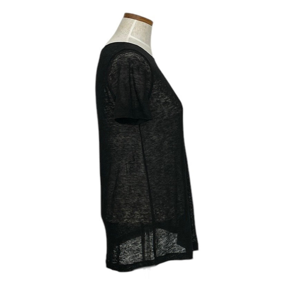 Linen Tee straight fit Black Goodmatc Made In Italy At Aqualta 2