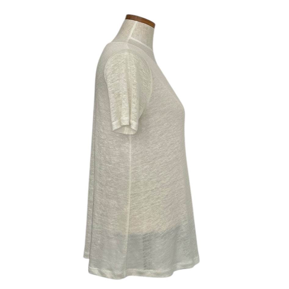 Linen Tee straight fit White - AQUALTA