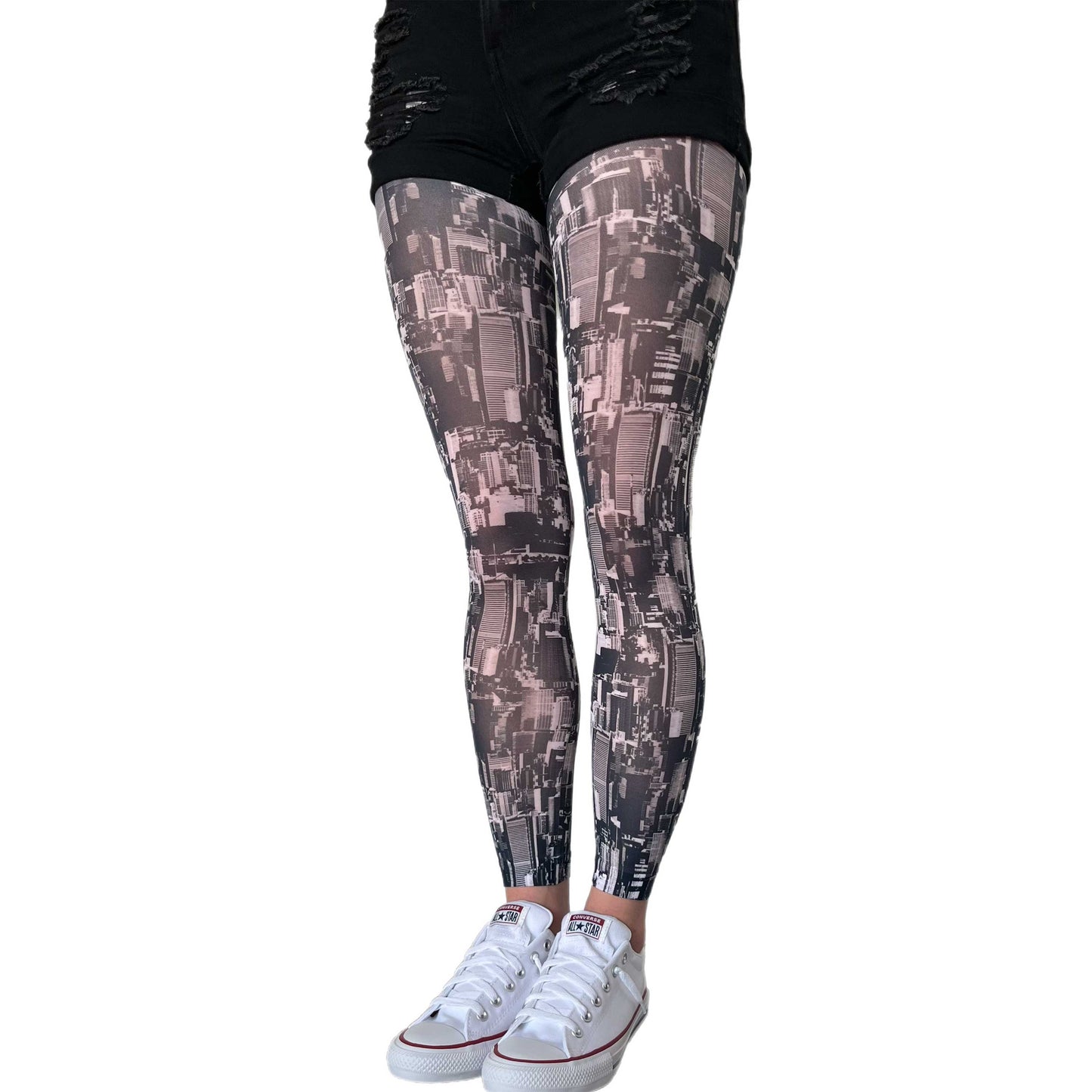 Our New York skyline printed patterned Footless Tight For Women