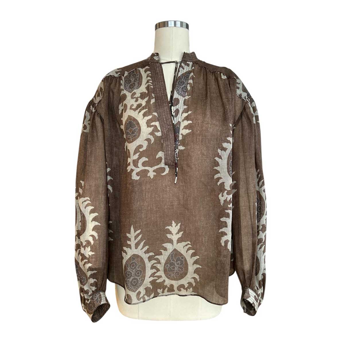 Pattern Shirt Mandarin cut collar Deluxe Sold at Aqualta 3