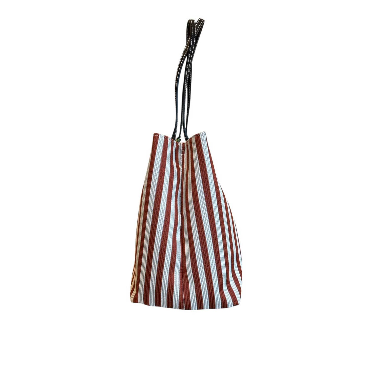 Shopper Riviera small Stripe cream/cognac Biagini Sold at Aqualta 2