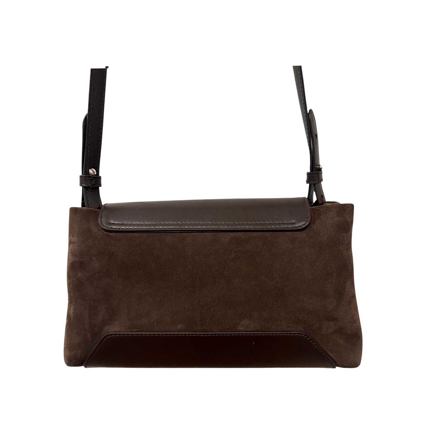 Small Crossbody Suede & Leather Brown for women Biagini sold at Aqualta 3