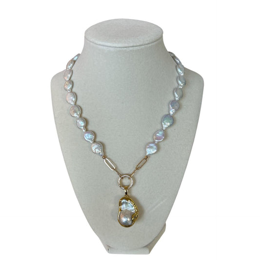 White Freshwater Pearls with Baroque pendant Peggy Goodman Sold at Aqualta