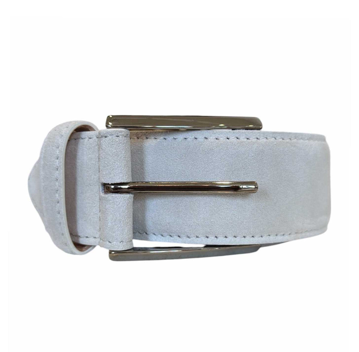 Wide Suede belt SS buckle Cream Biagini sold at Aqualta
