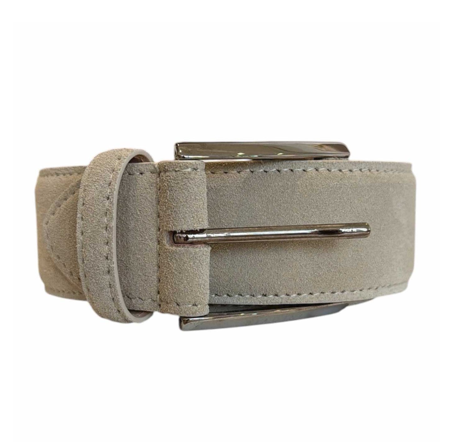 Wide Suede belt SS buckle Sand Biagini sold at Aqualta