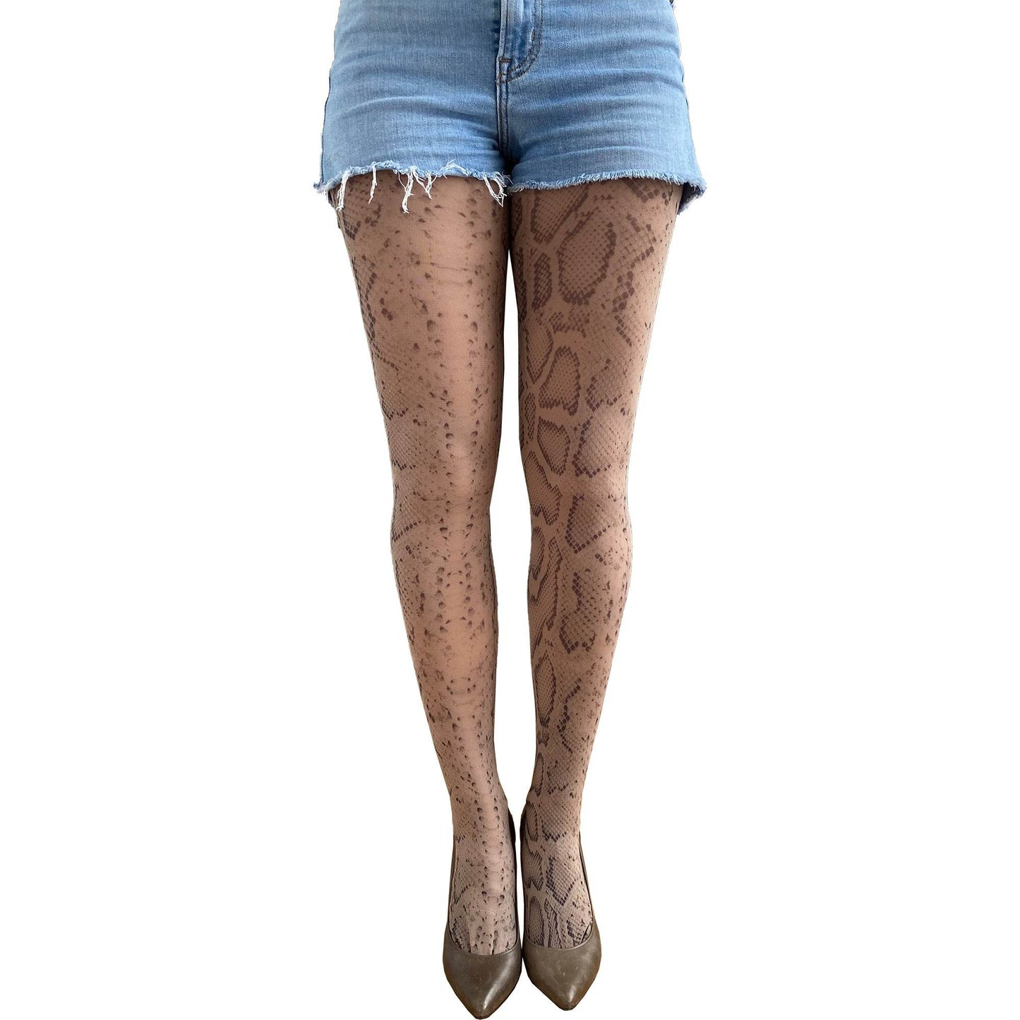 Beige Snake Tights - AQUALTA