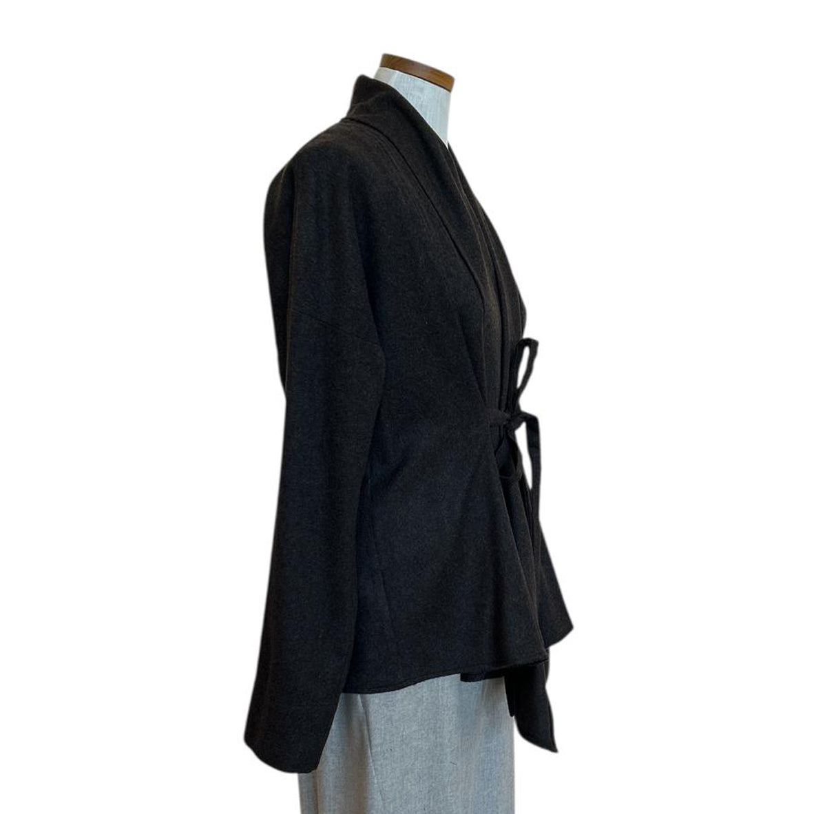 Side picture of Blouse Jacket with Laces Chocolate for women Neirami slde at Aqualta
