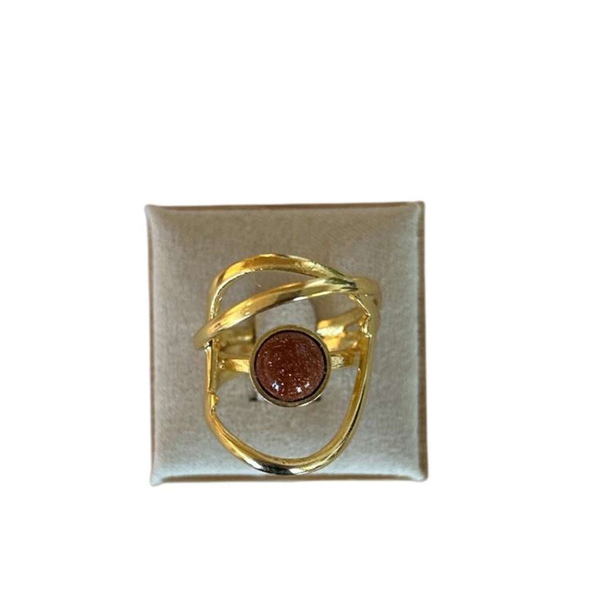 Bronze Jade swirl shape Ring - AQUALTA