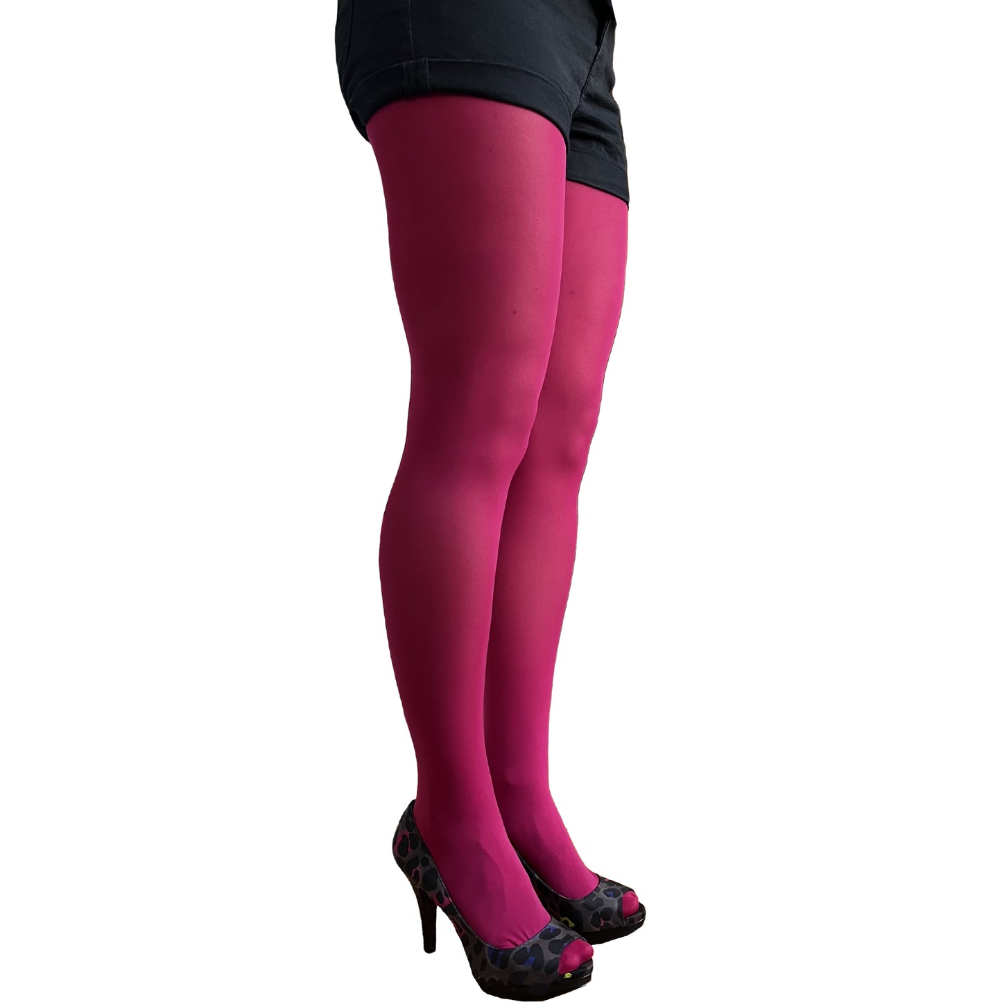 Our Cherry Pink Opaque Tights for Women Malka Chic
