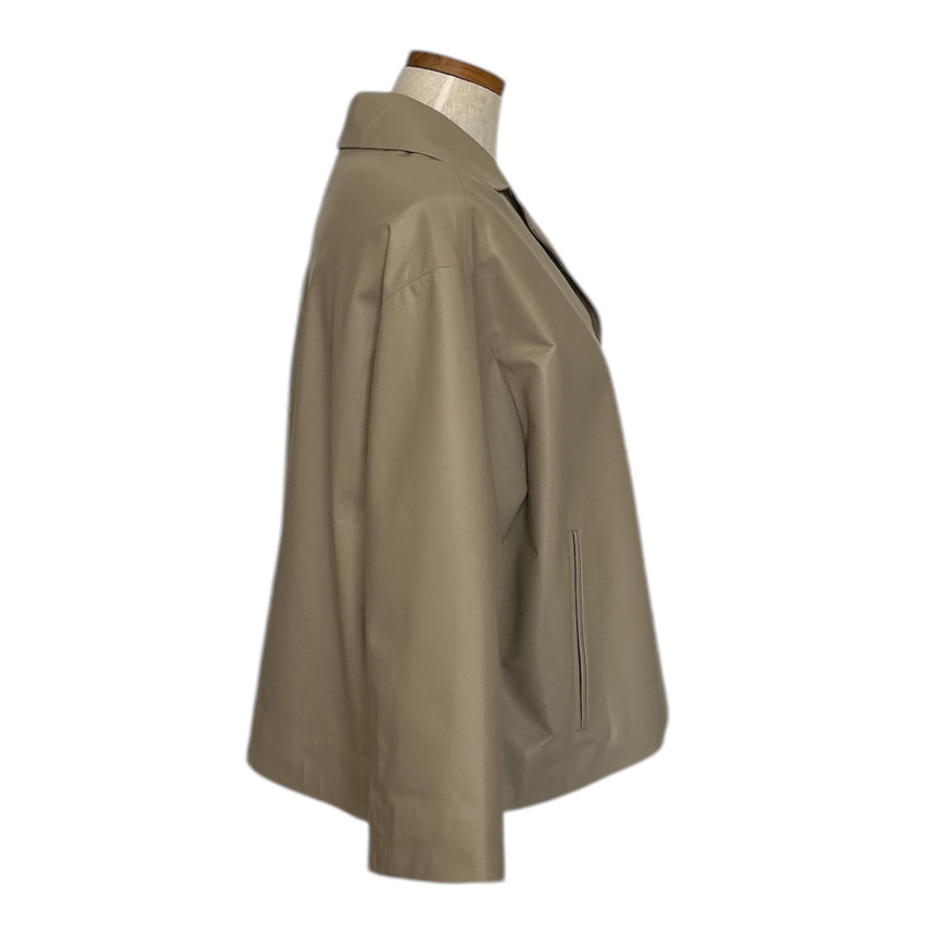 Classic Leather Jacket Sand For Women At Aqualta 4