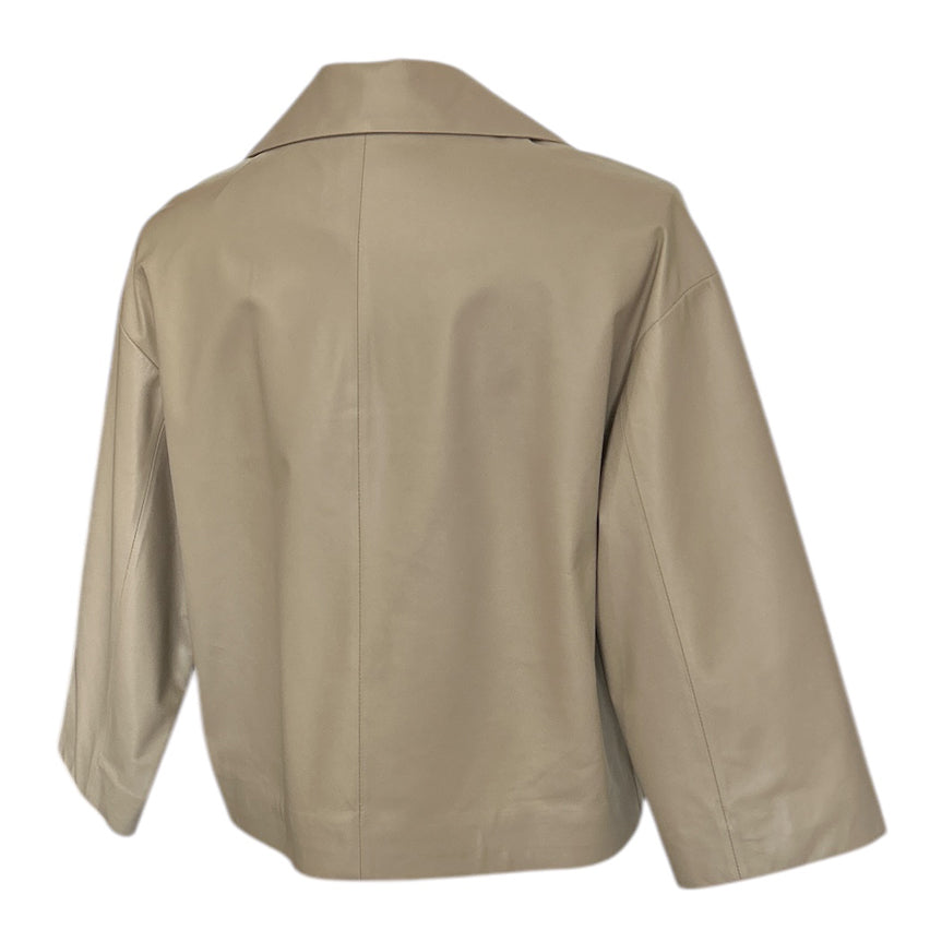 Classic Leather Jacket Sand For Women At Aqualta 2
