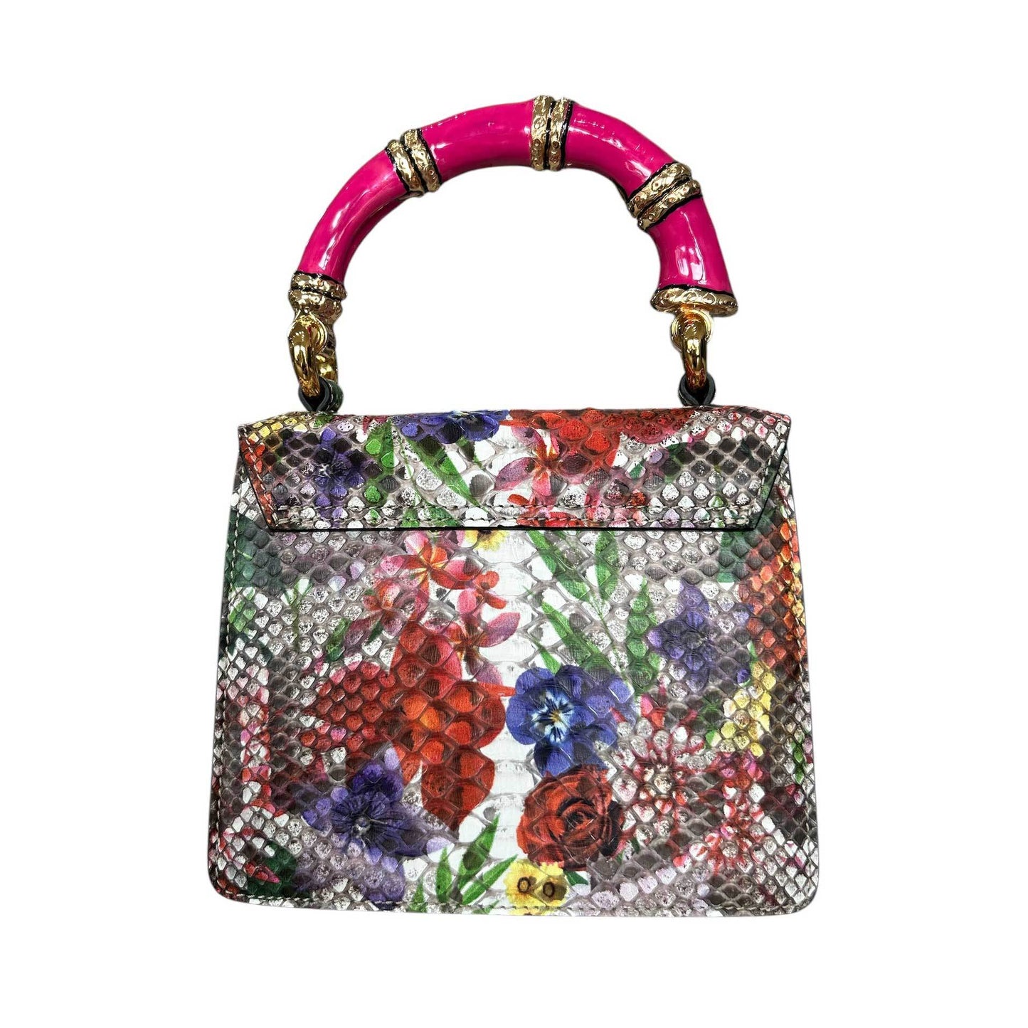 One of a Kind Handle bag Flowers - AQUALTA