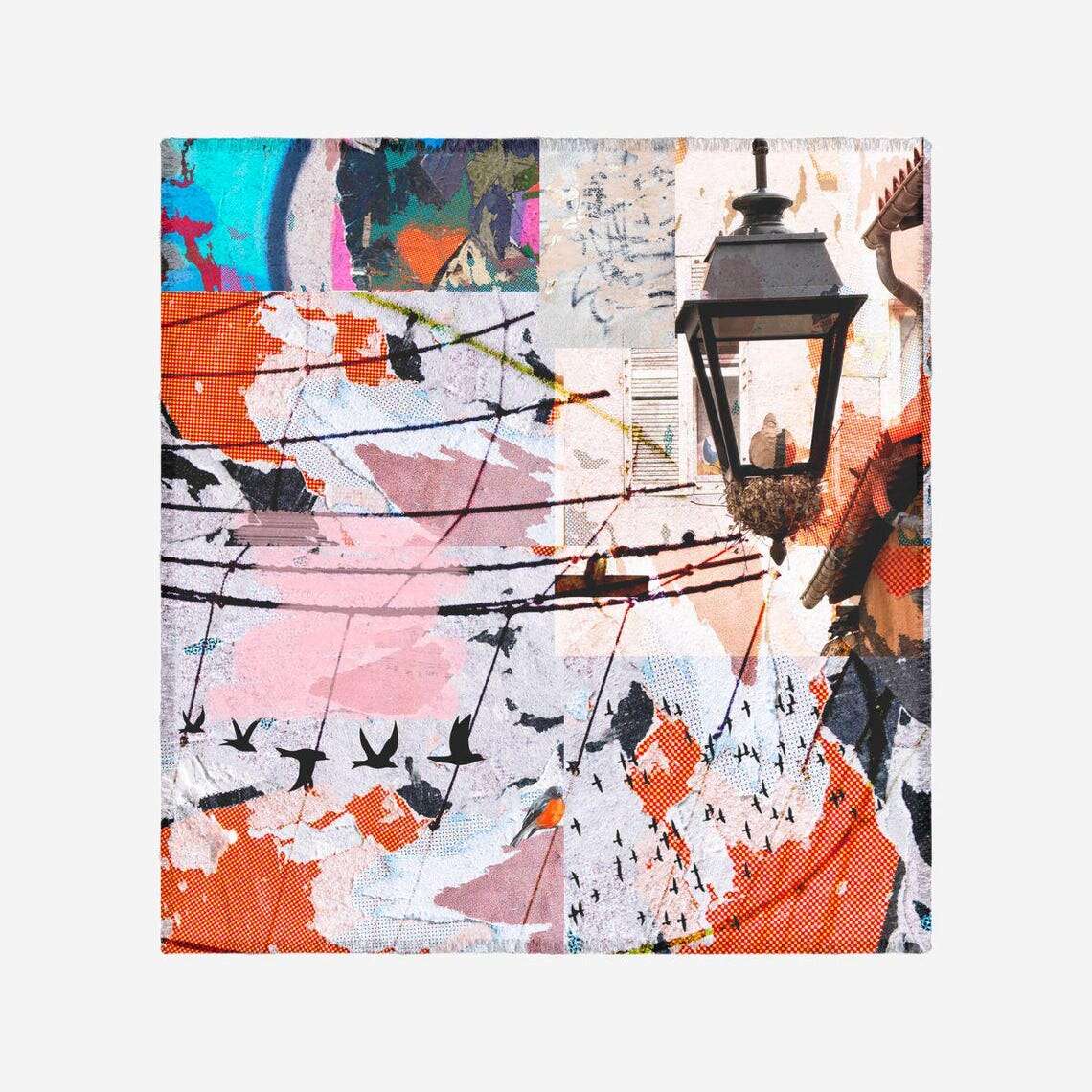 Silk Scarf Voltage Printed By Isabelle Gougenheim Sold At Aqualta