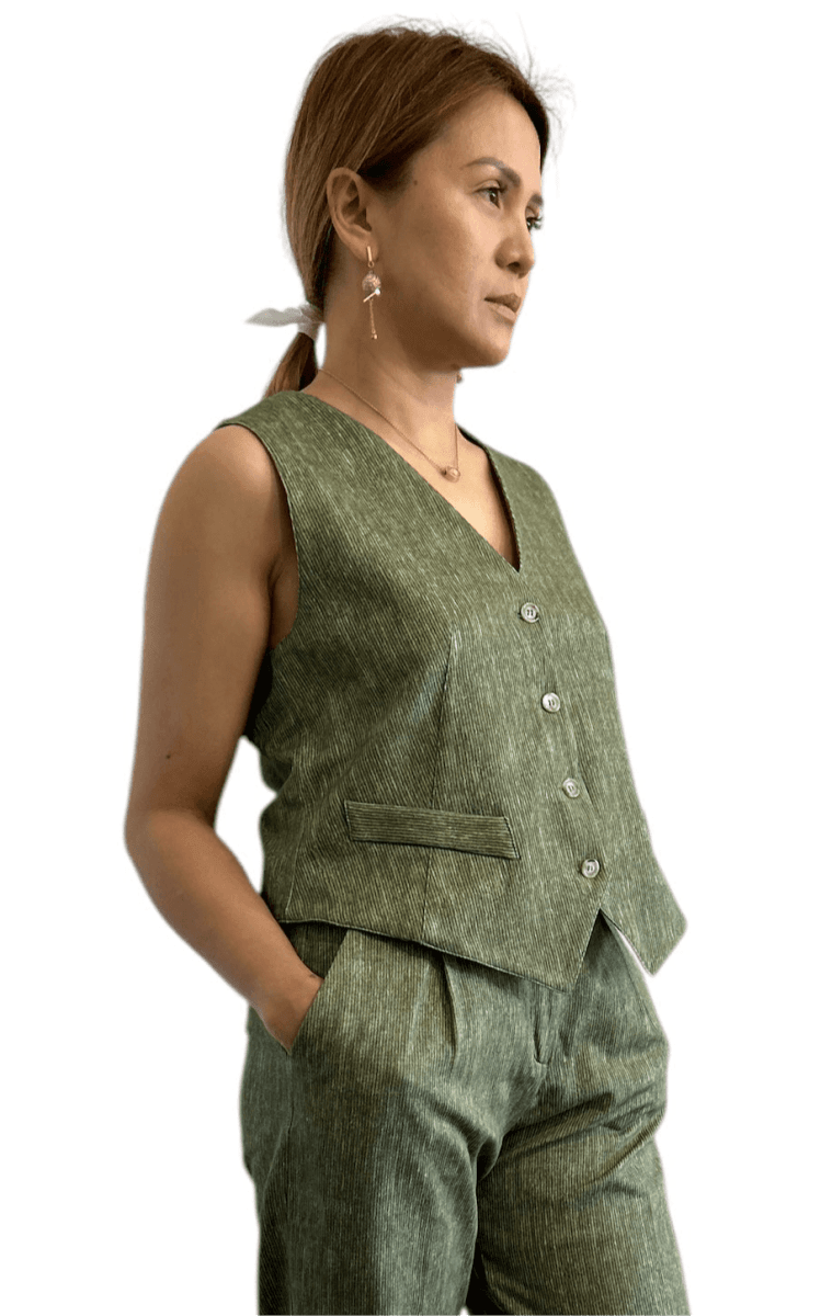 Jersey Vest Green Stripes - AQUALTA