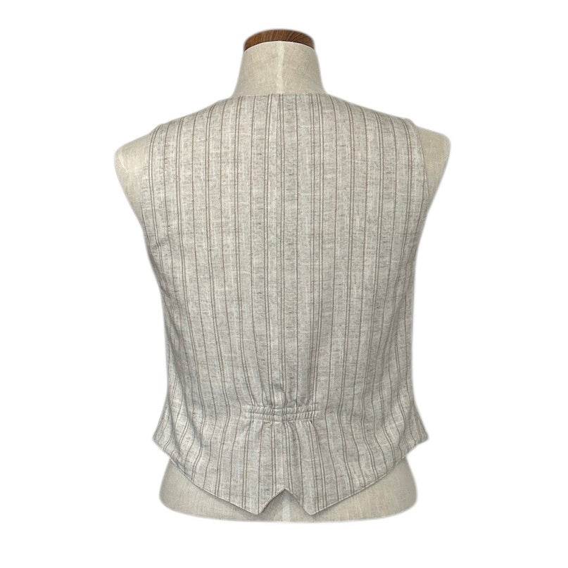 Jersey Vest Pinstripe White - AQUALTA