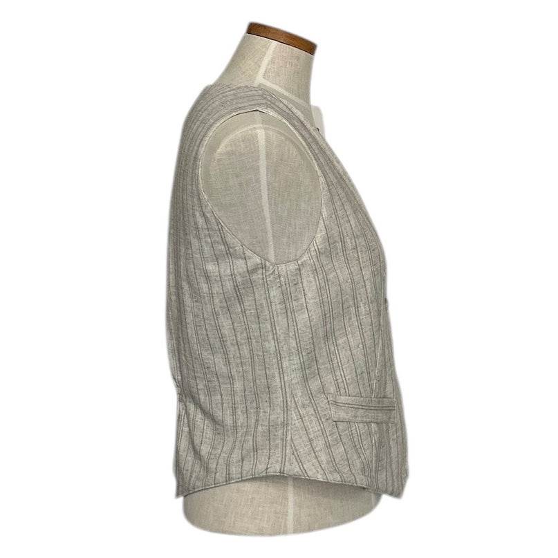 Jersey Vest Pinstripe White - AQUALTA