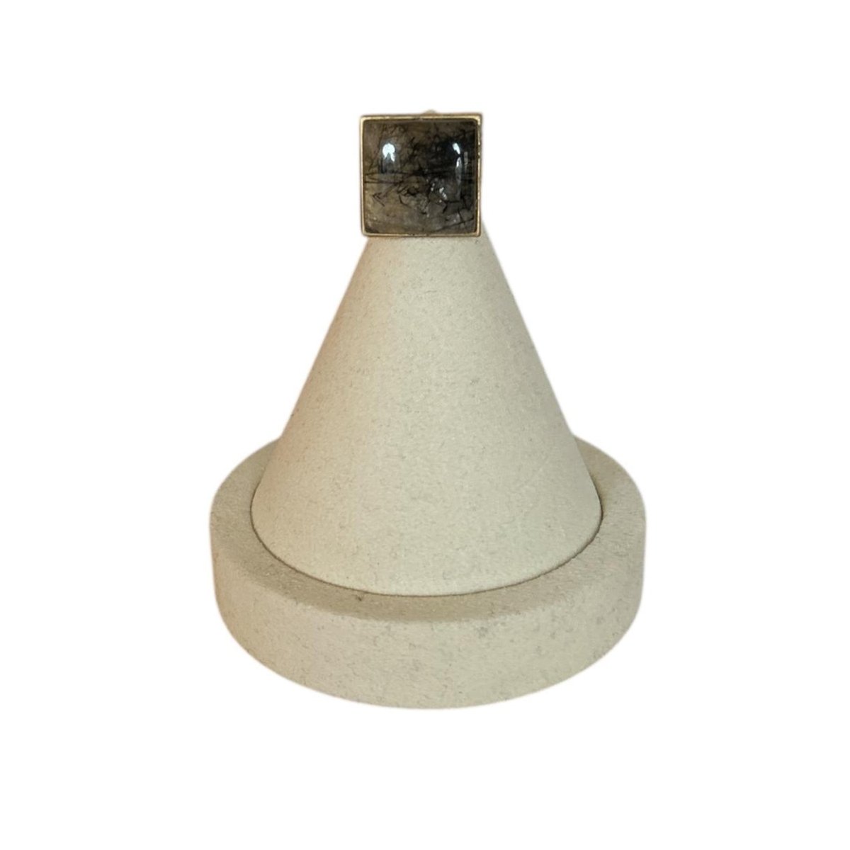 Labradorite Square cut Cabochon & Vermeil Ring - AQUALTA