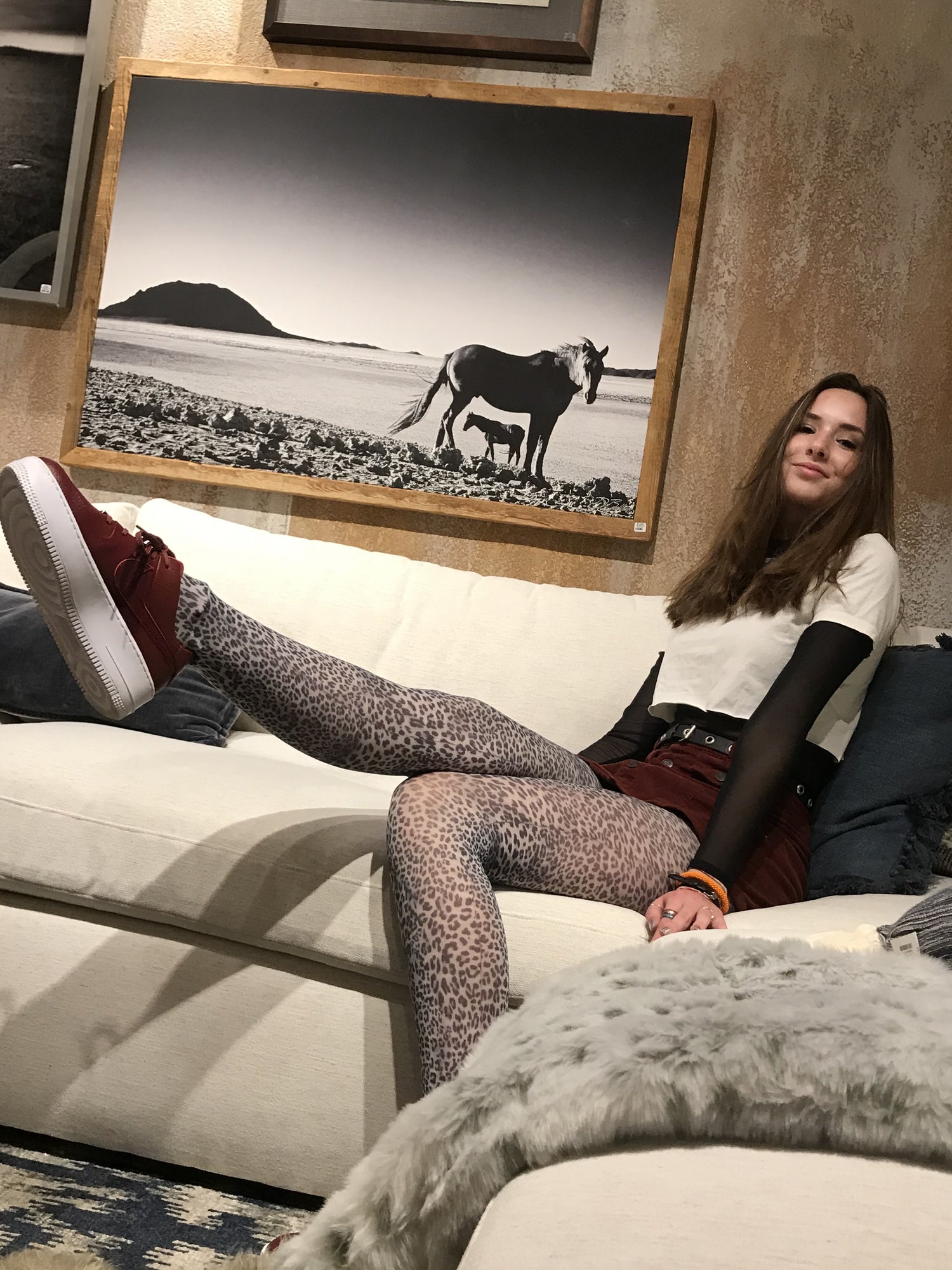 Leopard Tights Photoshoot Malka Chic