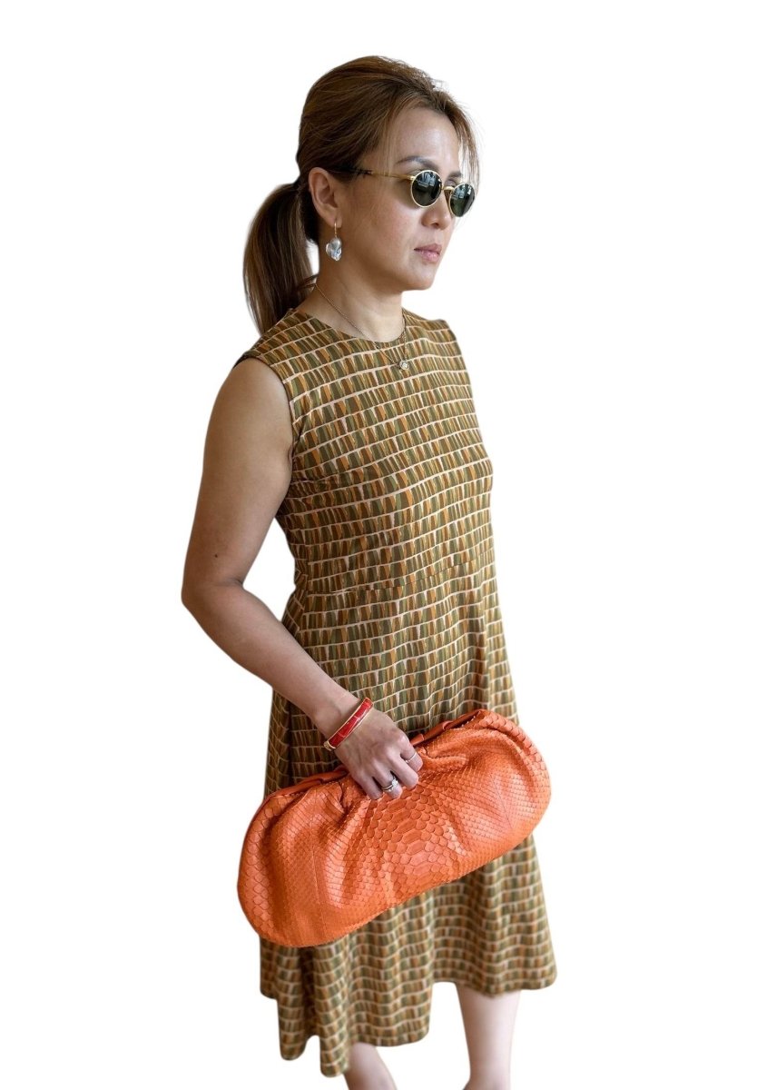 Mid length Shirtdress sleeveless Geometric Print - AQUALTA