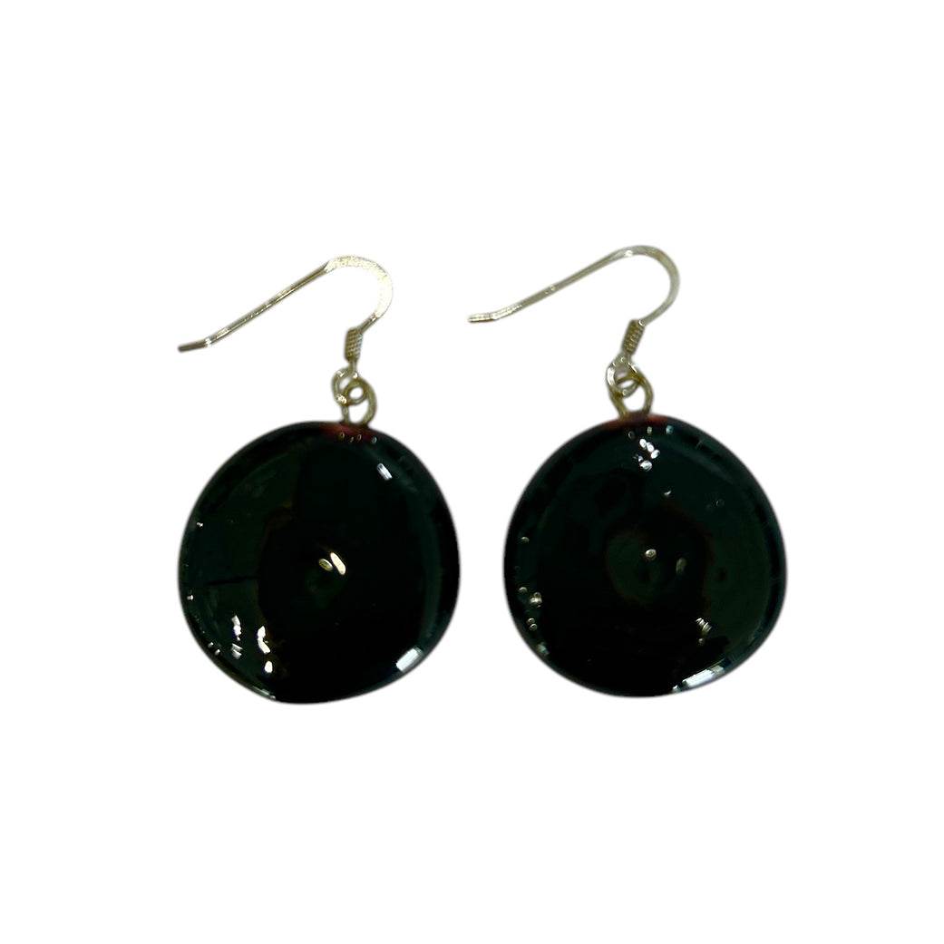 Murano Glass Earrings Matera Black - AQUALTA