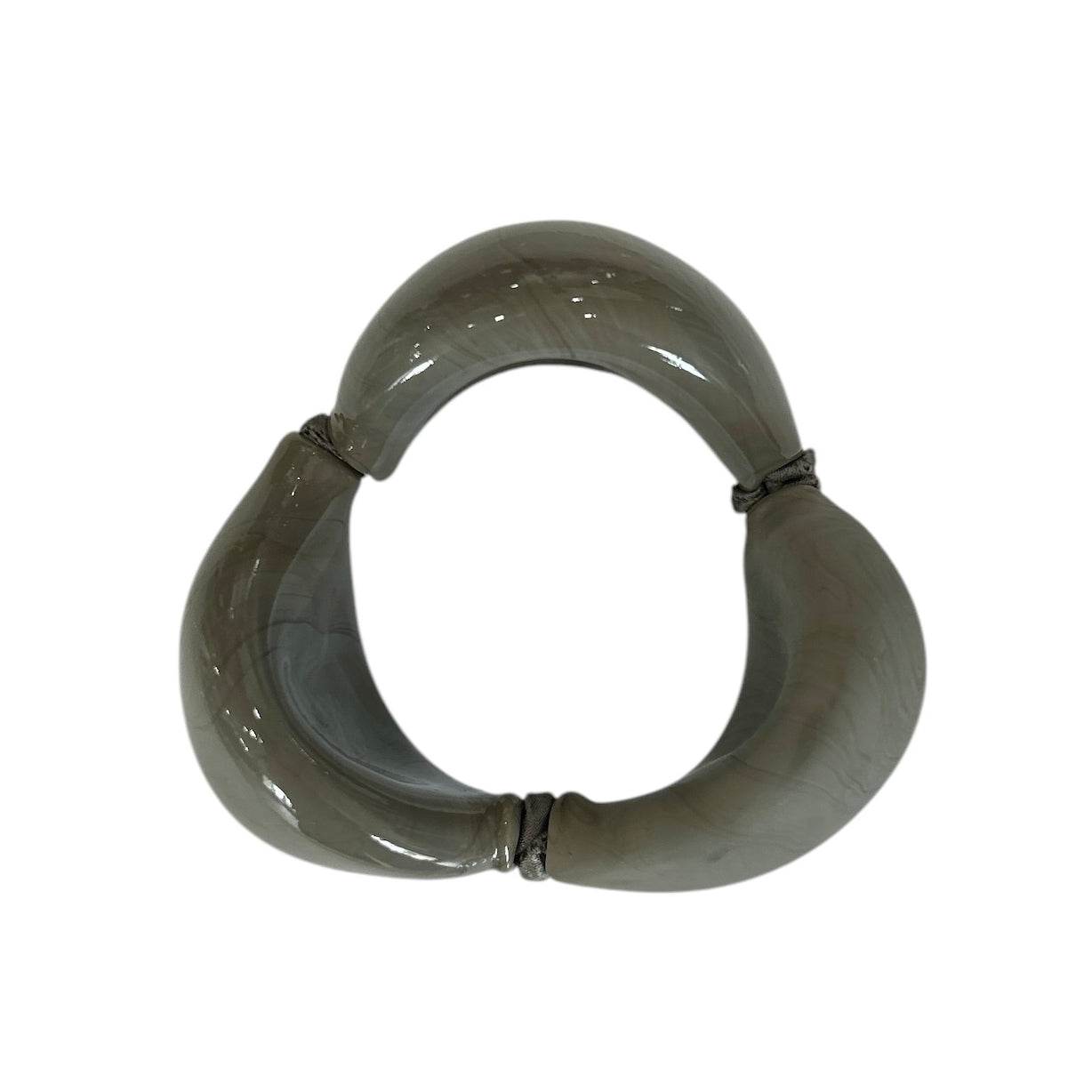 Murano Glass Bracelet Safiya Grey - AQUALTA