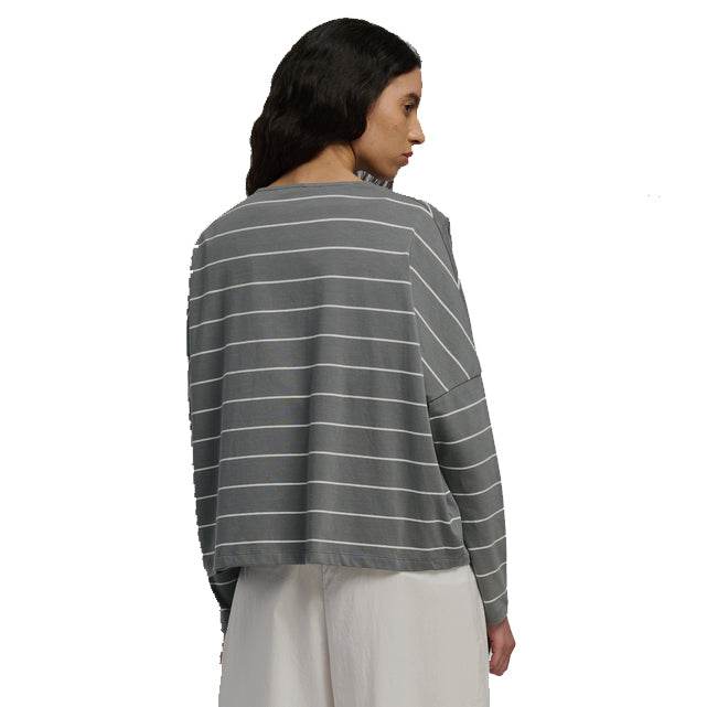 V - Neck Cardigan Stripes - AQUALTA