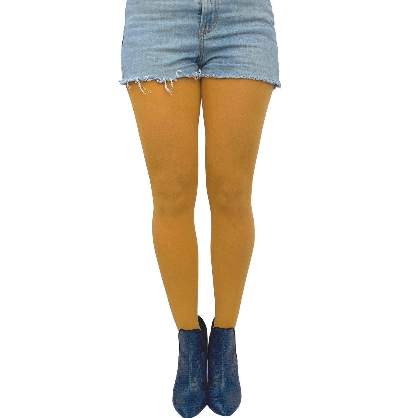 Mustard Opaque Tights - AQUALTA