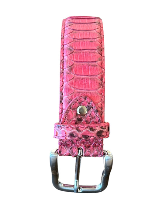 Hot Pink Python Belt