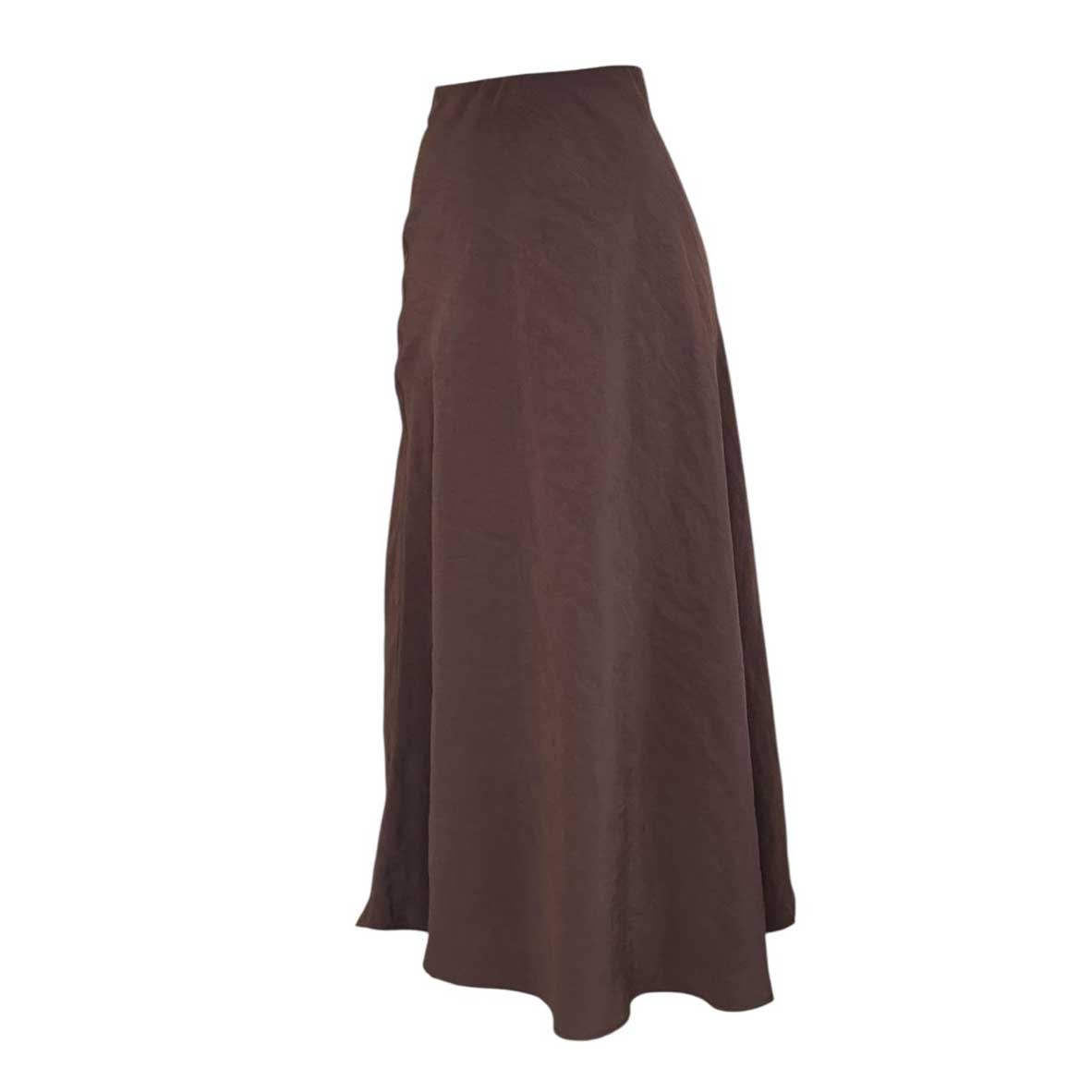 A-line Midi Skirt Brown Goodmatch sold at Aqualta