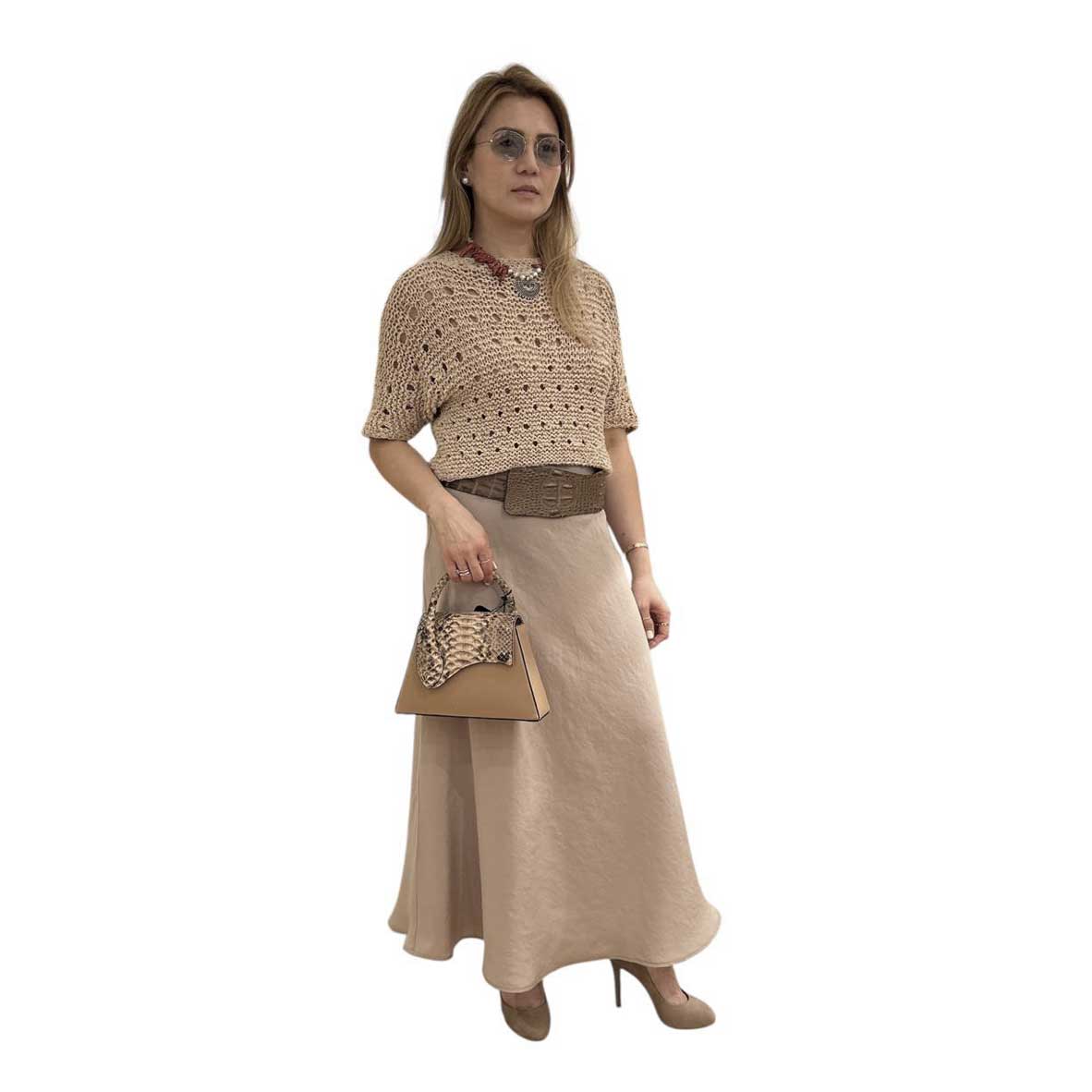 A-line Midi Skirt Sand Goodmatch sold at Aqualta 2
