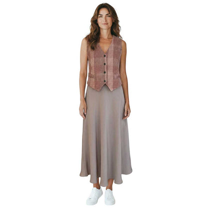 A-line Midi Skirt Sand Goodmatch sold at Aqualta 3