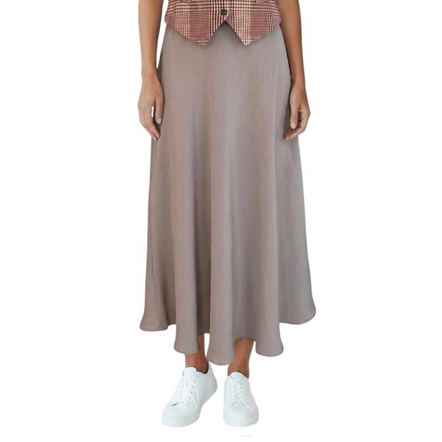 A-line Midi Skirt Sand Goodmatch sold at Aqualta 4