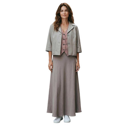 A-line Midi Skirt Sand Goodmatch sold at Aqualta 5