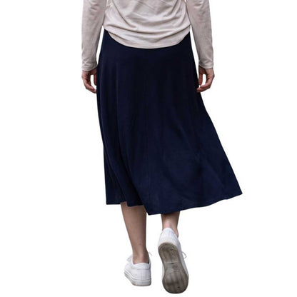 Women’s Vintage Navy long A-line skirt by GoodMatch – Aqualta
