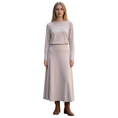 Women’s Vintage White long A-line skirt by GoodMatch – Aqualta