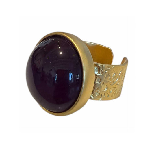 Amethyst cabochon Vermeil Ring Peggy Goodman sold at Aqualta