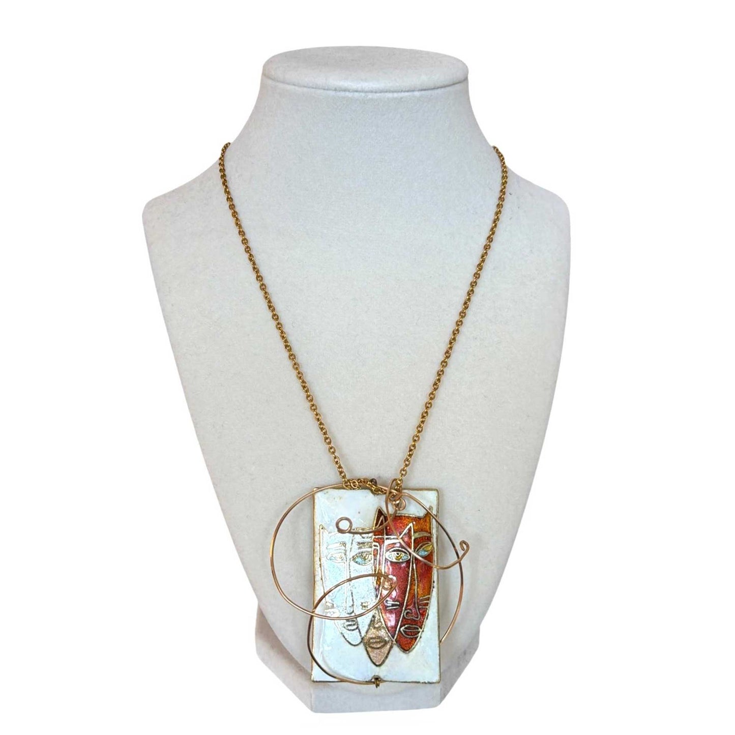 Artzi Necklace With Hand Lacquer Pendant Pars Sold at Aqualta