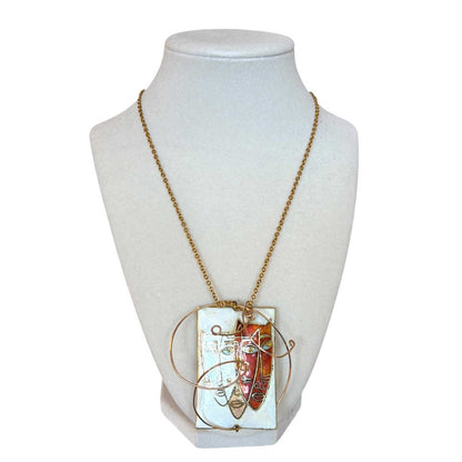 Artzi Necklace With Hand Lacquer Pendant Pars Sold at Aqualta