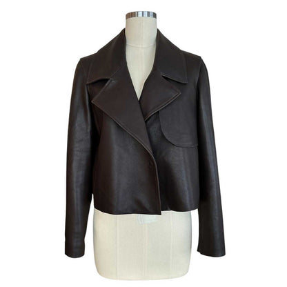 Aviator Leather Jacket Brown Suprema sold at Aqualta