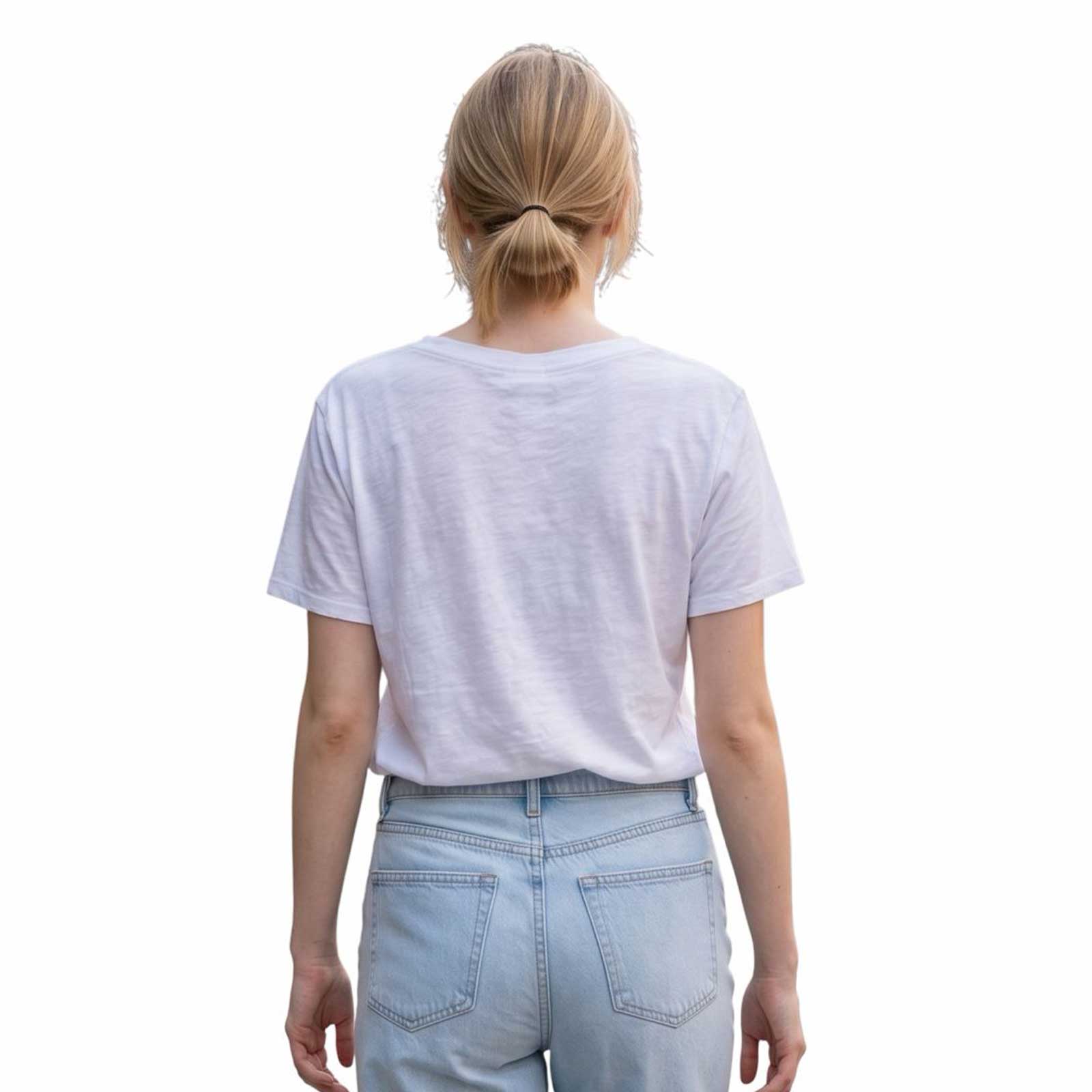 Baby V-neck cotton Tee White Revel sold at Aqualta 2