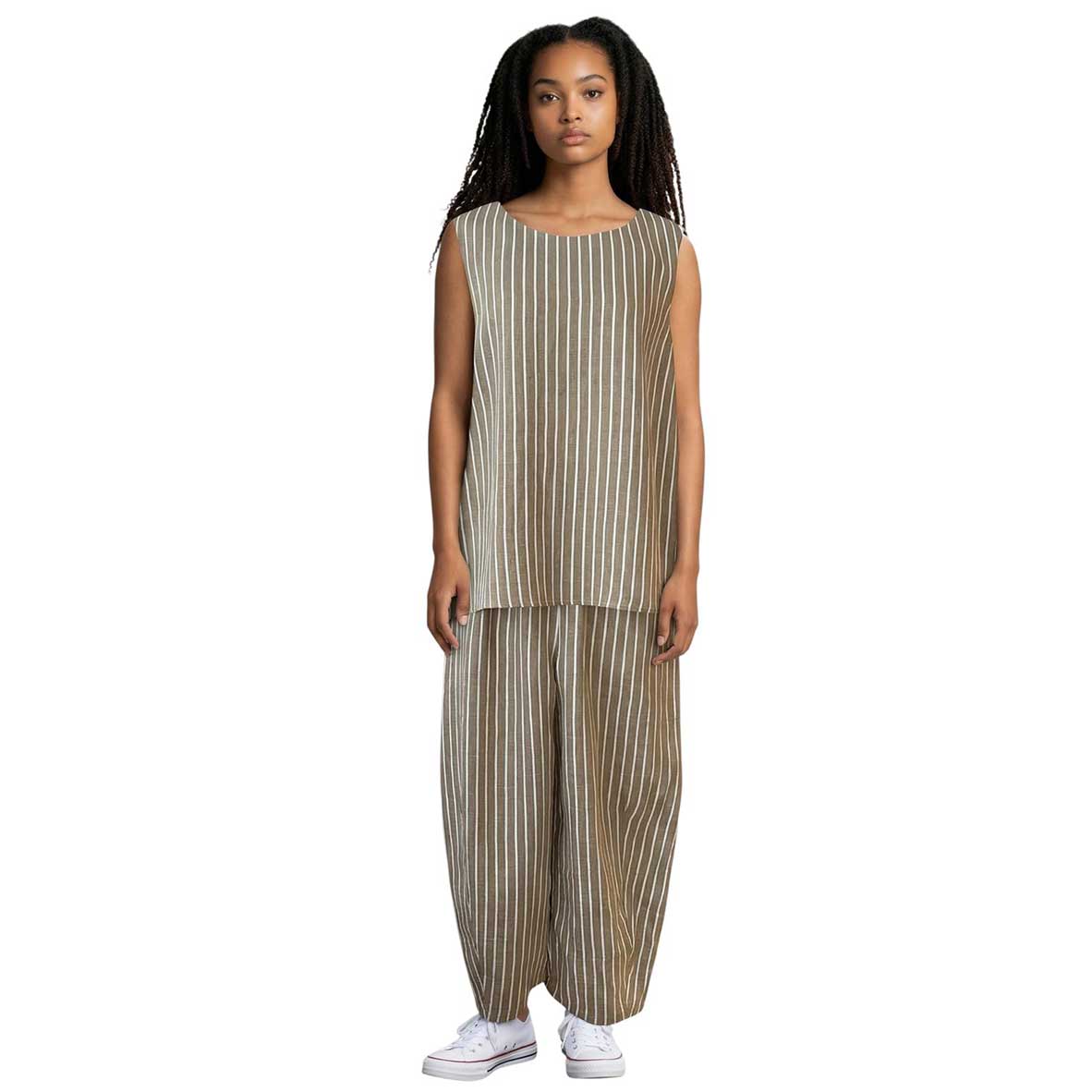 Barrel Cut Pants Stripes Neirami sold at Aqualta 2